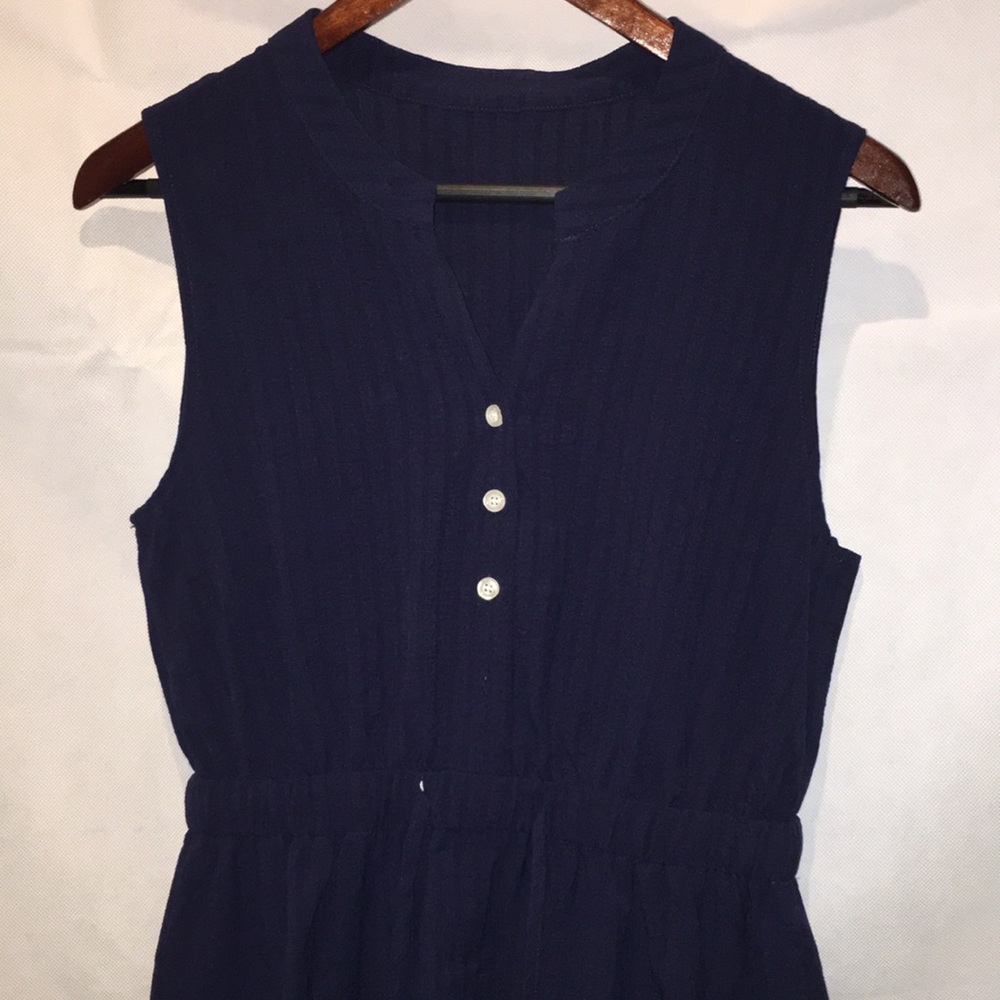 SHEIN Navy Sleeveless Knee Length Dress | Size 6